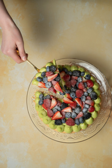 Tarte fruits rouges et pistache