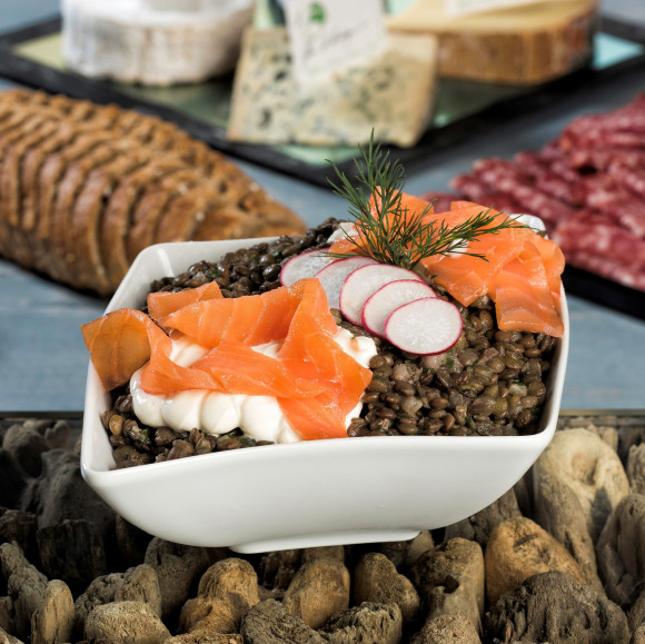 Salade de Lentilles au saumon fumé