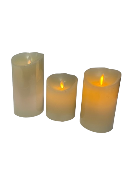 Kit 3 Bougies LED