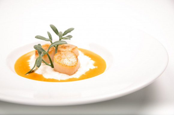 Risotto de Noix de Saint Jacques, sauce homardine